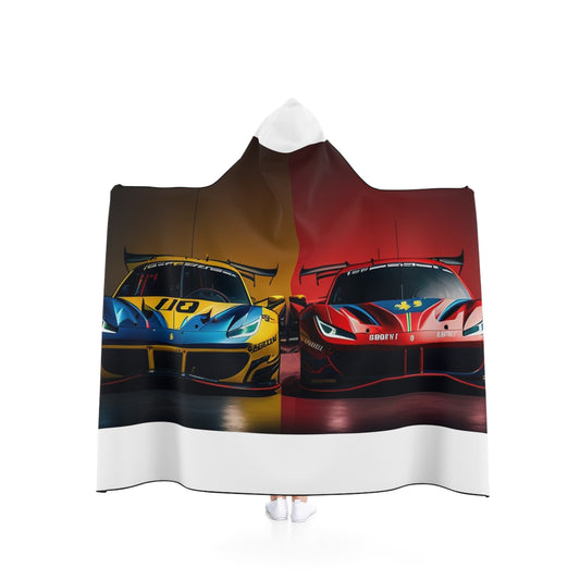 Hooded Blanket Ferrari Red Blue 3