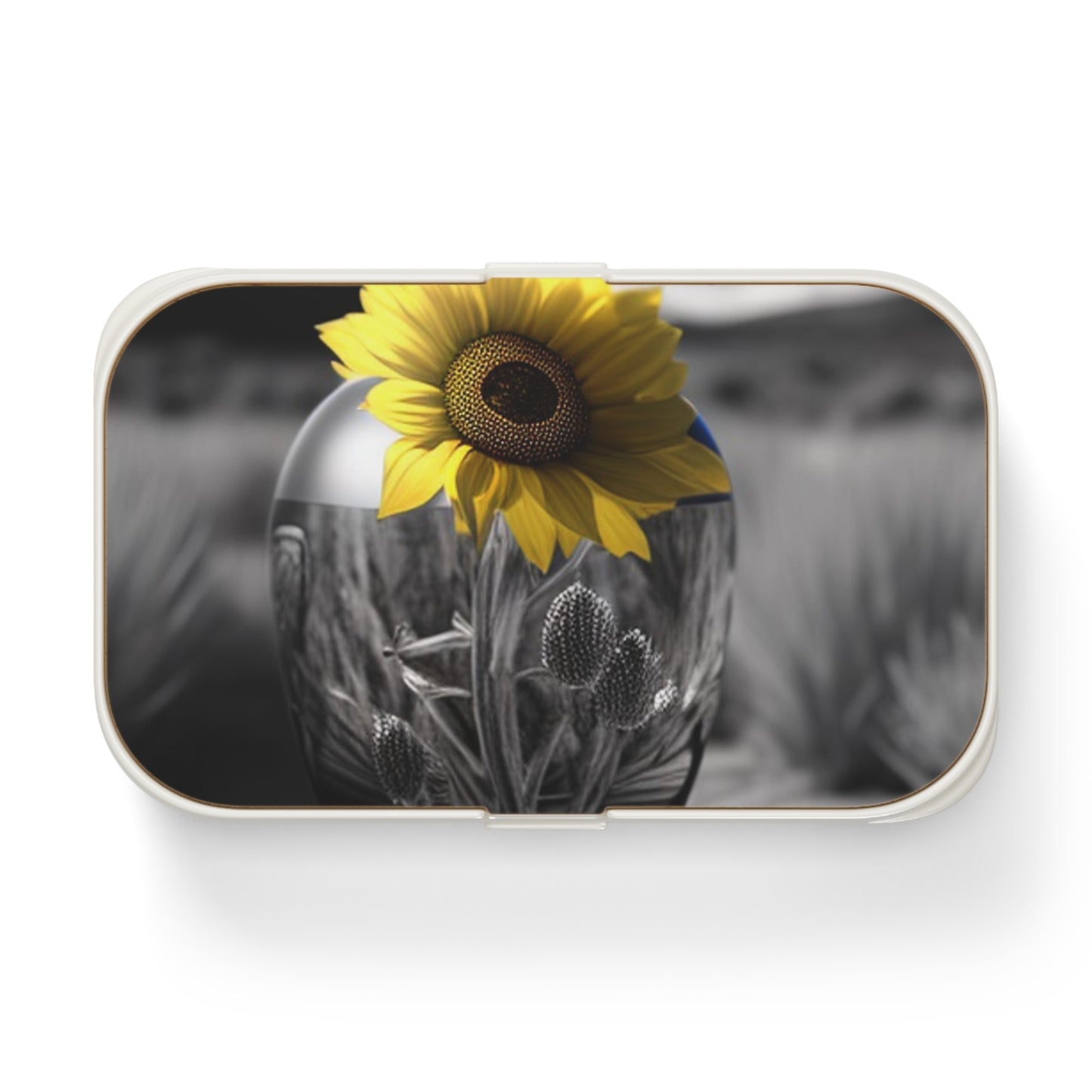 Bento Lunch Box Yellw Sunflower in a vase 3