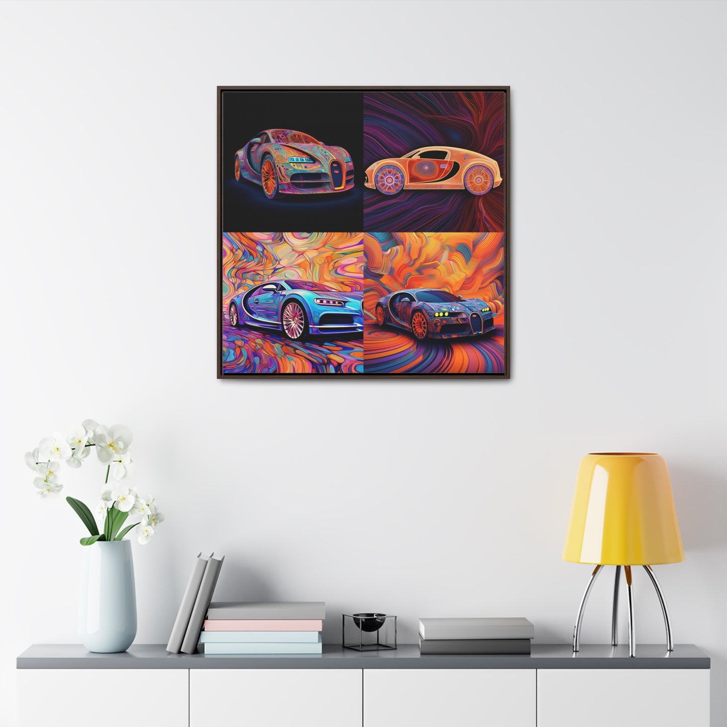 Gallery Canvas Wraps, Square Frame Bugatti Abstract Concept 5