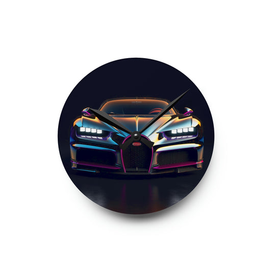 Acrylic Wall Clock Hyper Bugatti Chiron 1