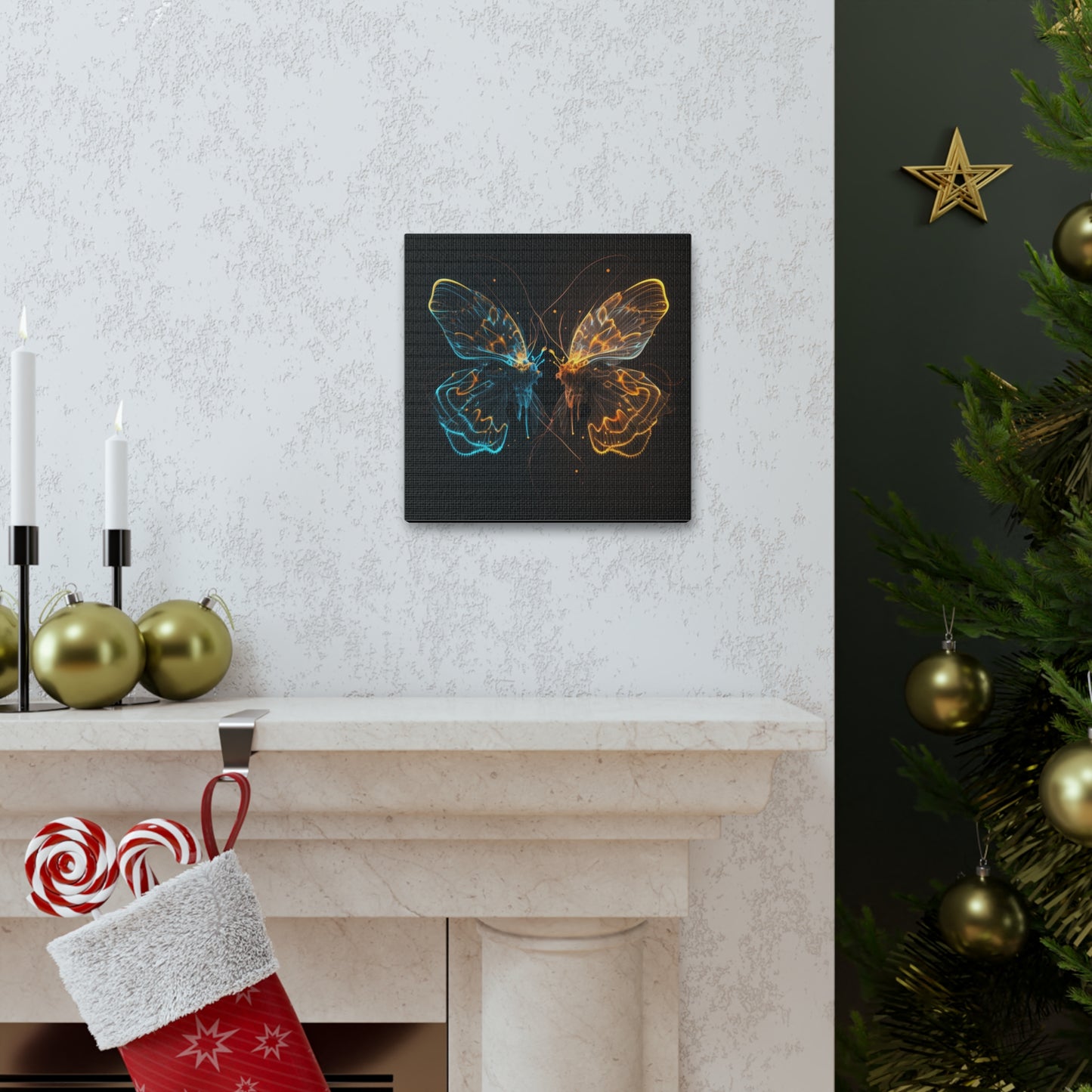 Canvas Gallery Wraps Neon Glo Butterfly 1