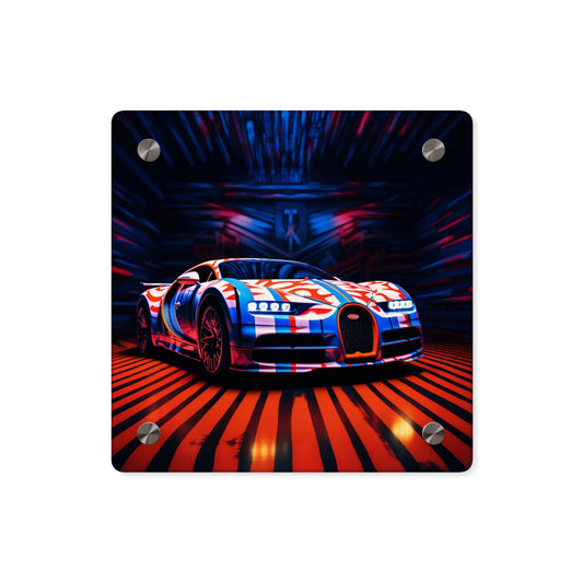 Acrylic Wall Art Panels Macro Bugatti American Flag 1