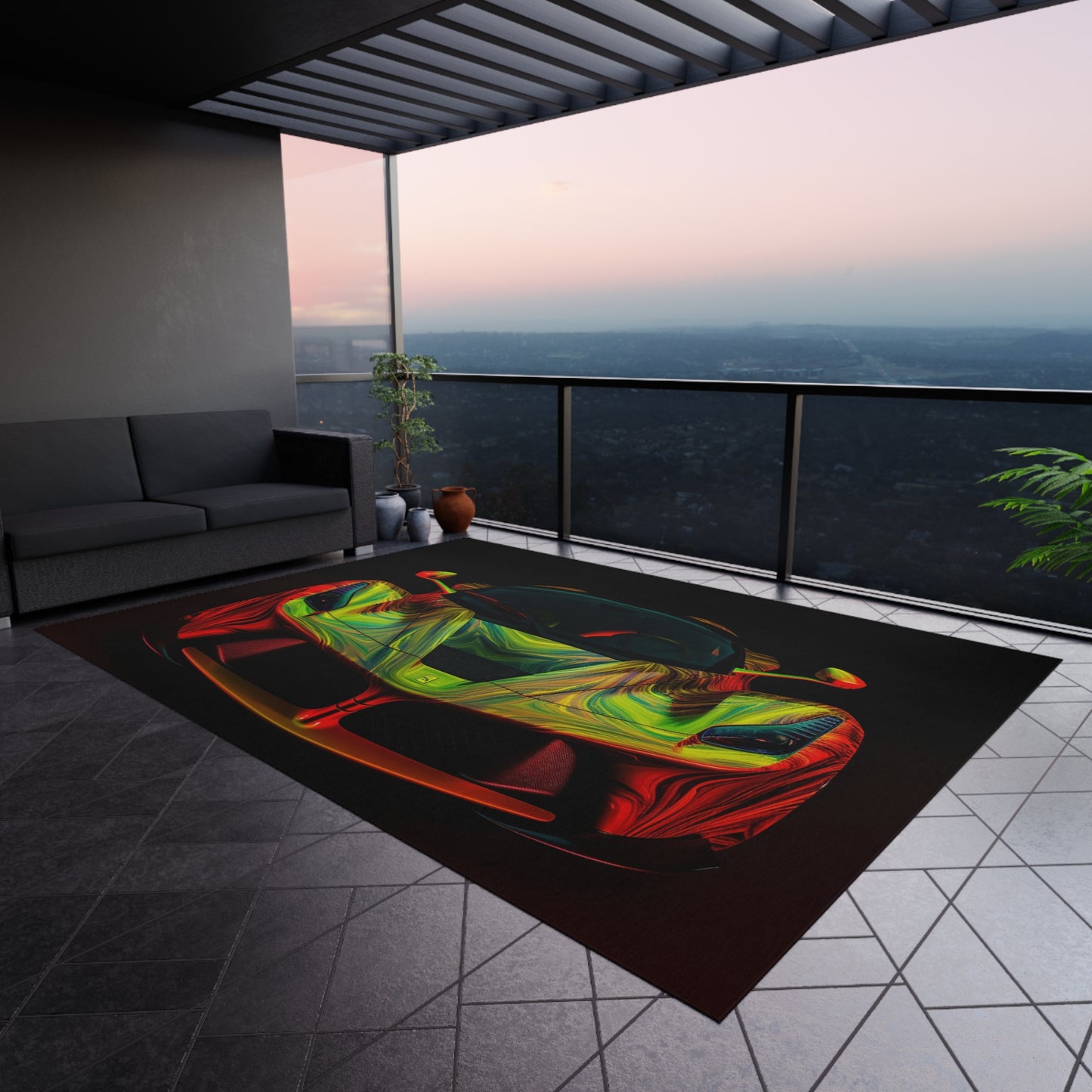 Outdoor Rug  Ferrari Neon 1