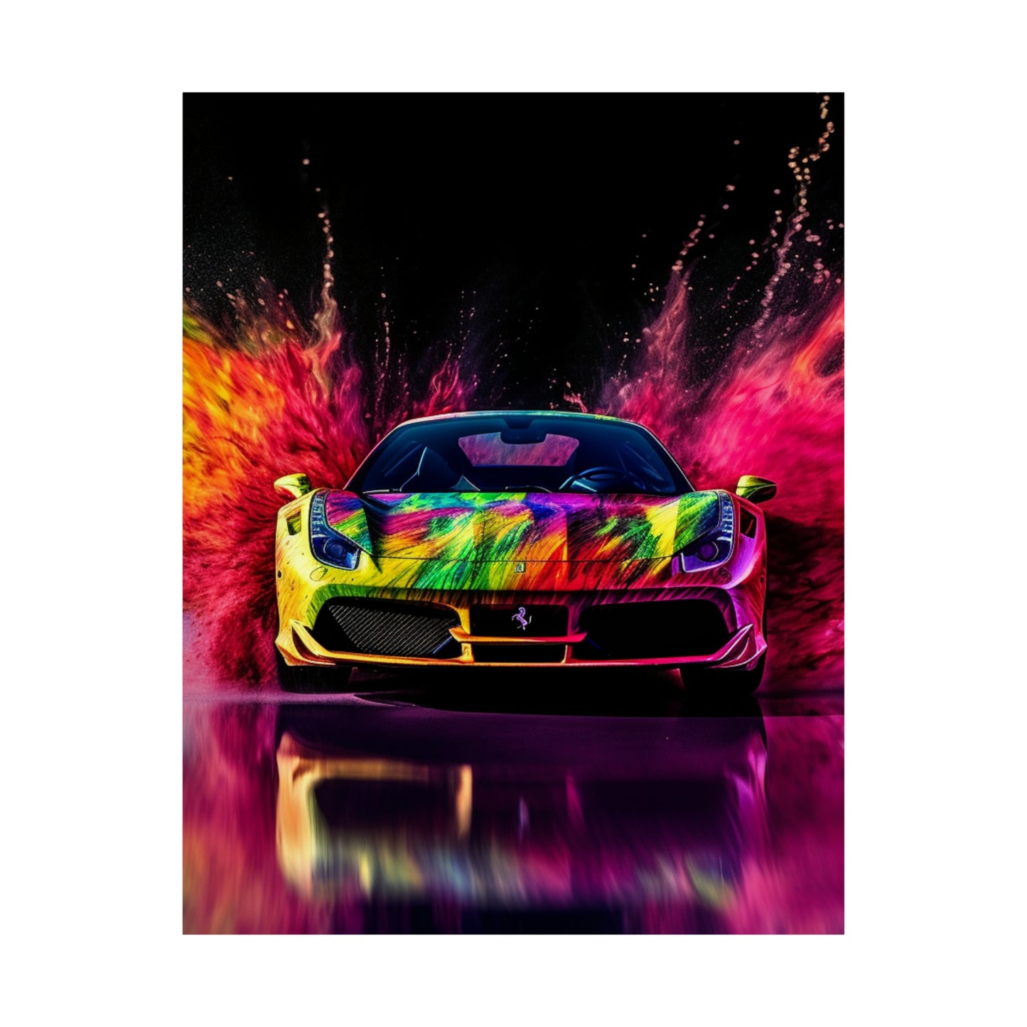 Premium Matte Vertical Posters Farrari Water 2