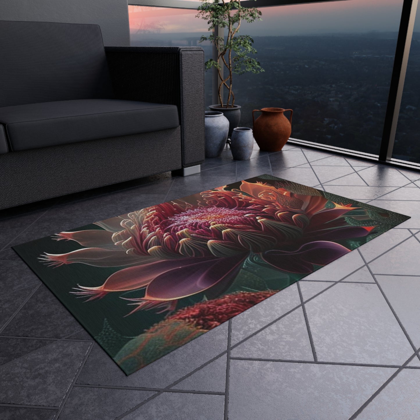 Outdoor Rug  Flower Arangment 1