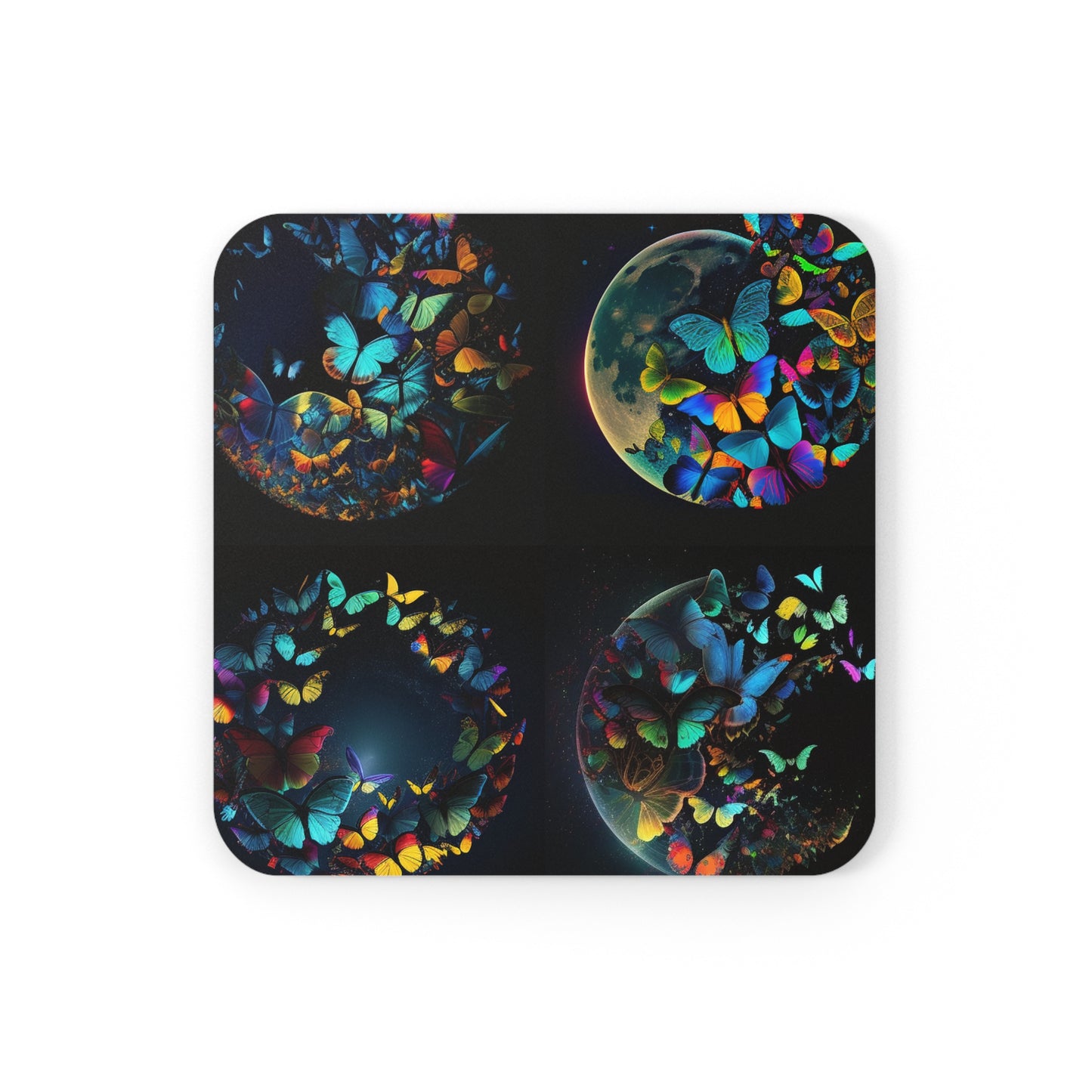 Corkwood Coaster Set Moon Butterfly 5