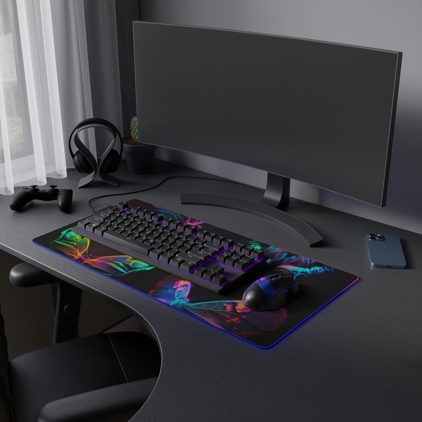 LED Gaming Mouse Pad Raw Hyper Color Butterfly 5