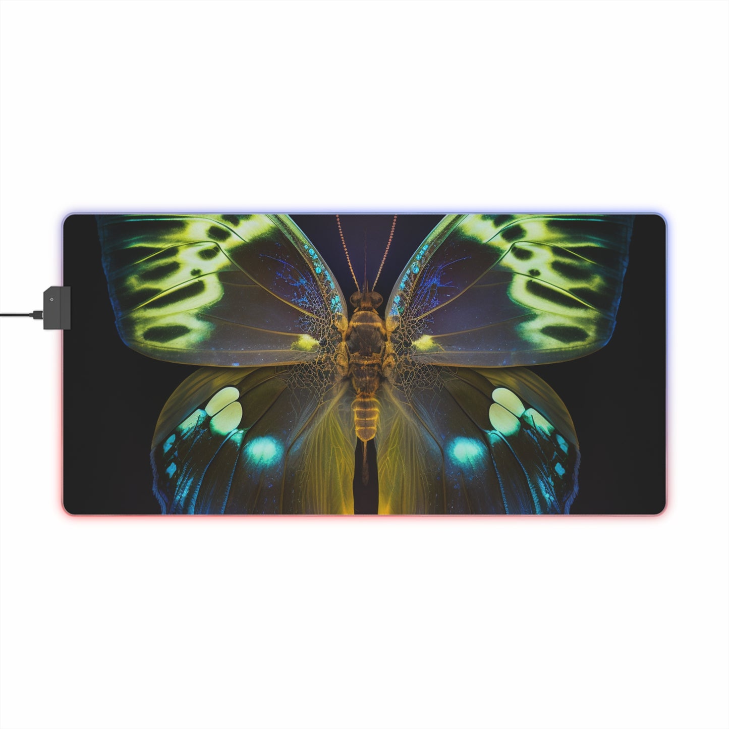 LED Gaming Mouse Pad Neon Hue Butterfly 1