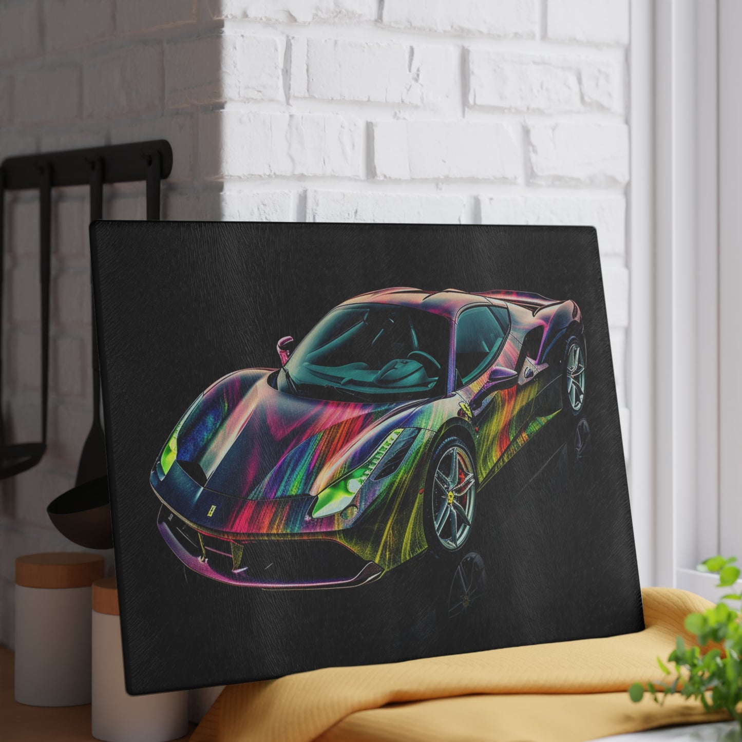 Glass Cutting Board Ferrari Color 3