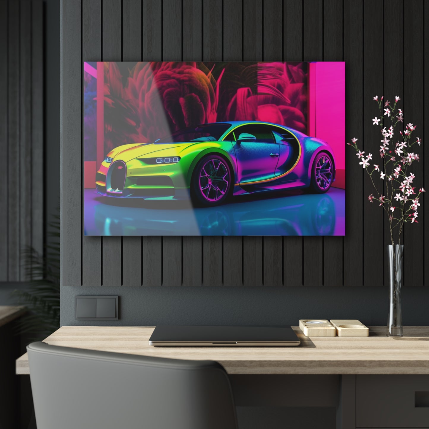 Acrylic Prints Florescent Bugatti Flair 1