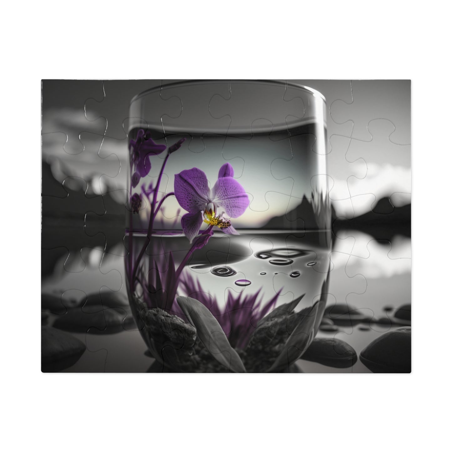 Jigsaw Puzzle (30, 110, 252, 500,1000-Piece) Purple Orchid Glass vase 2