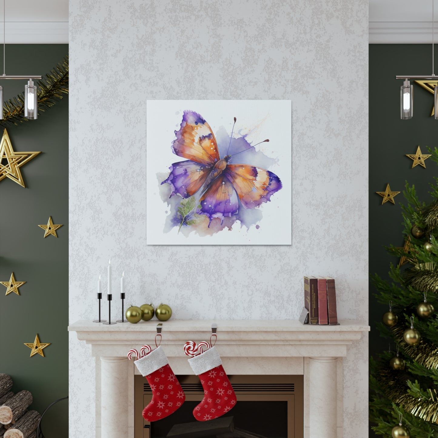 Canvas Gallery Wraps MerlinRose Watercolor Butterfly 2