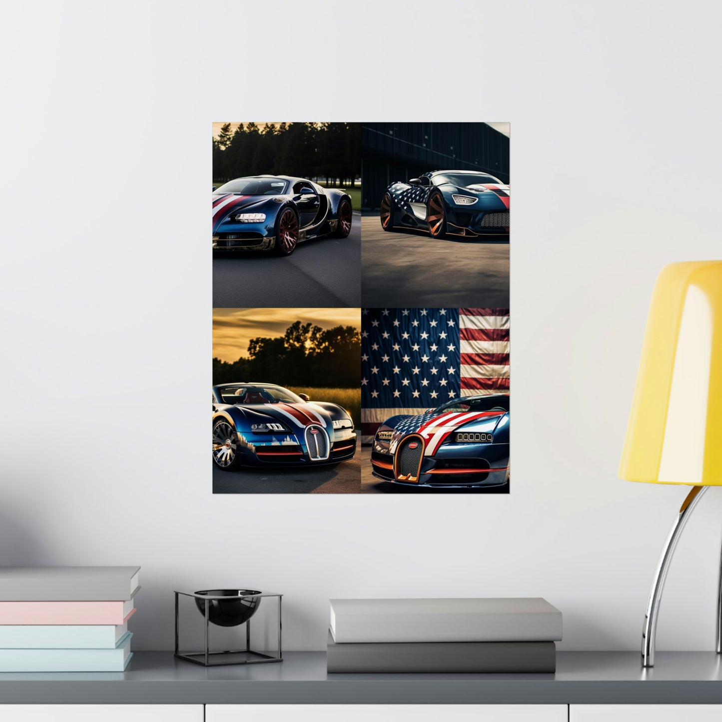 Premium Matte Vertical Posters Bugatti Flag American 5