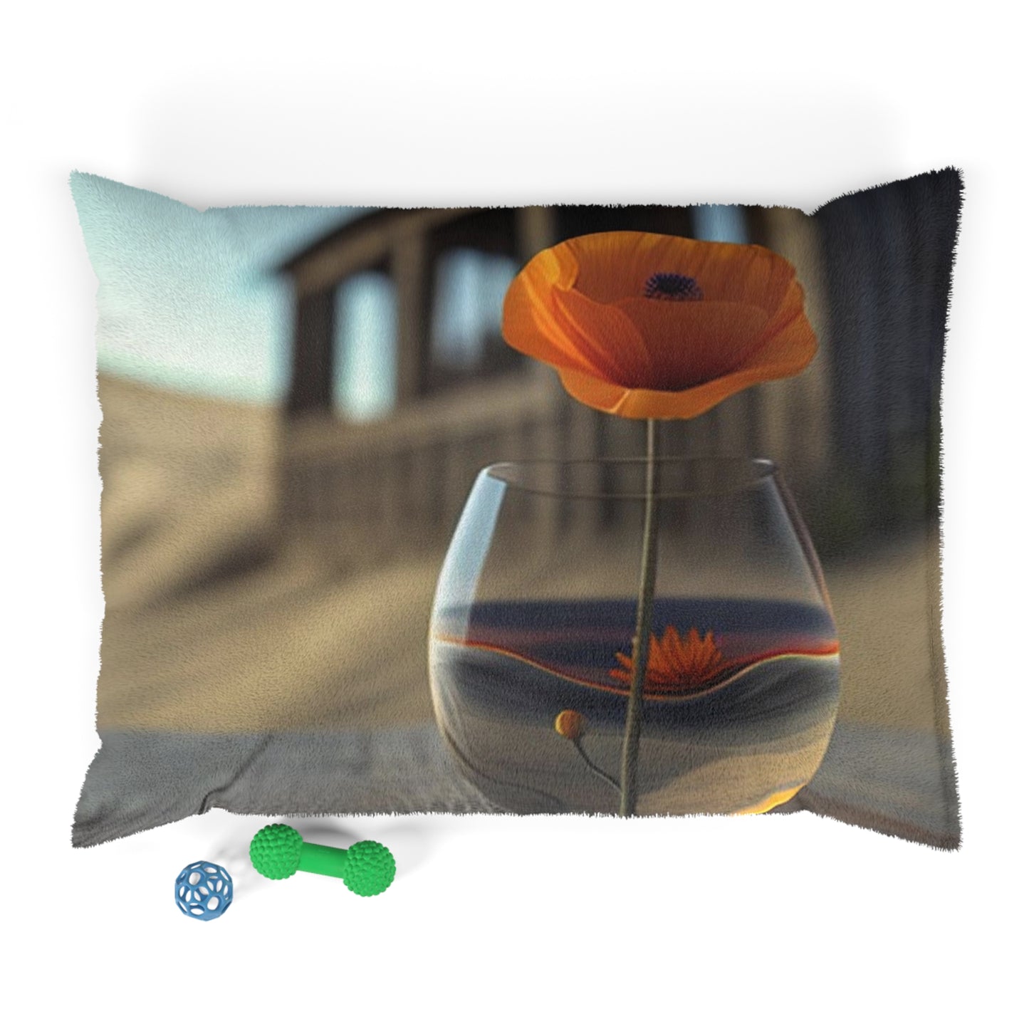 Pet Bed Poppy in a Glass Vase 4