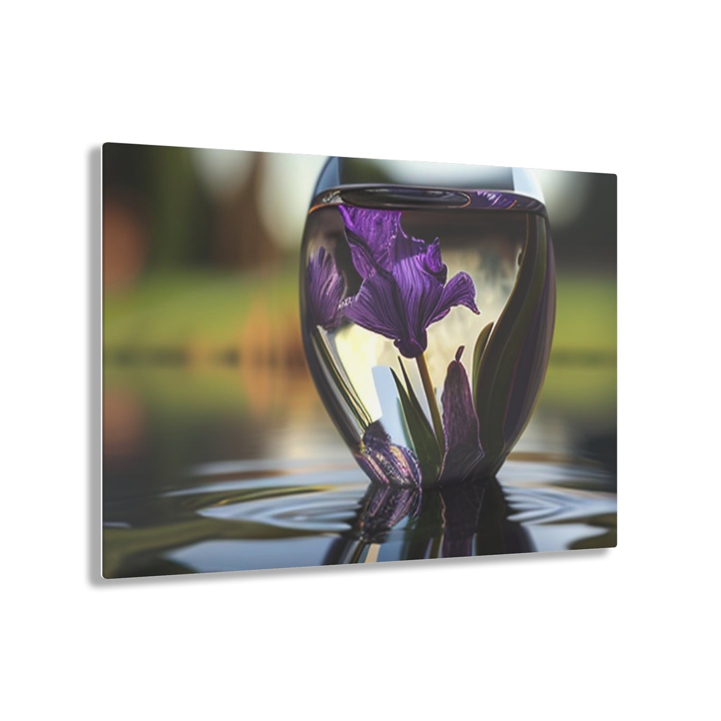 Acrylic Prints Purple Iris in a vase 3