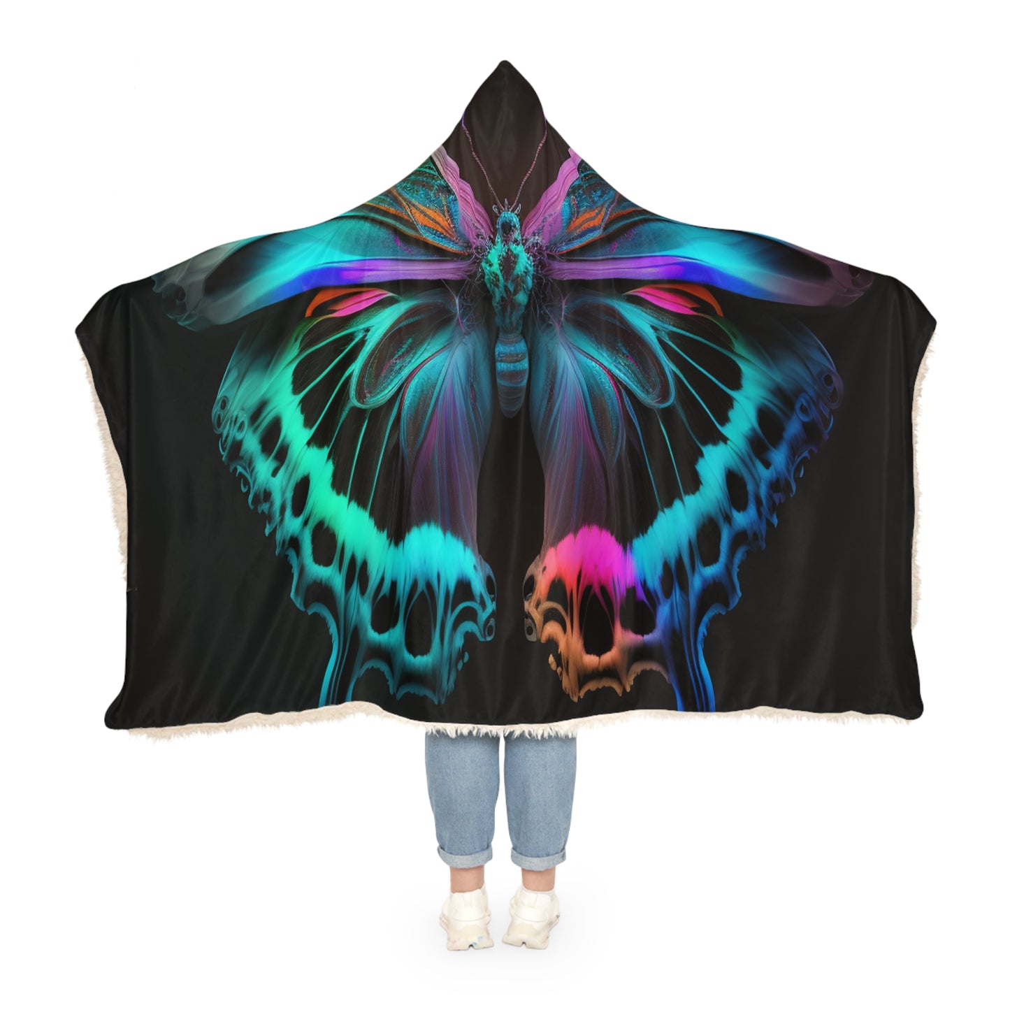 Snuggle Hooded Blanket Raw Florescent Glow 2