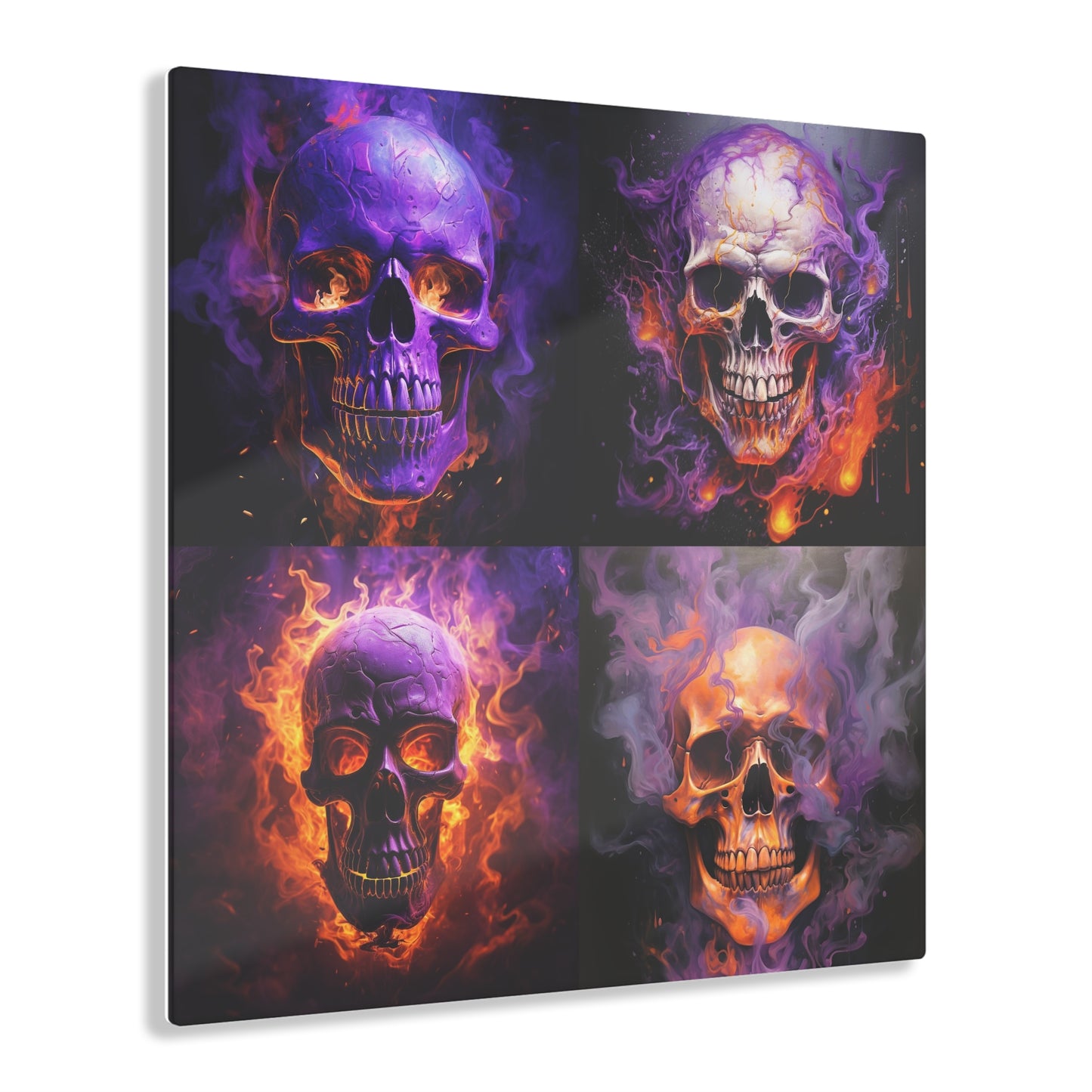 Acrylic Prints Skull Flames 5