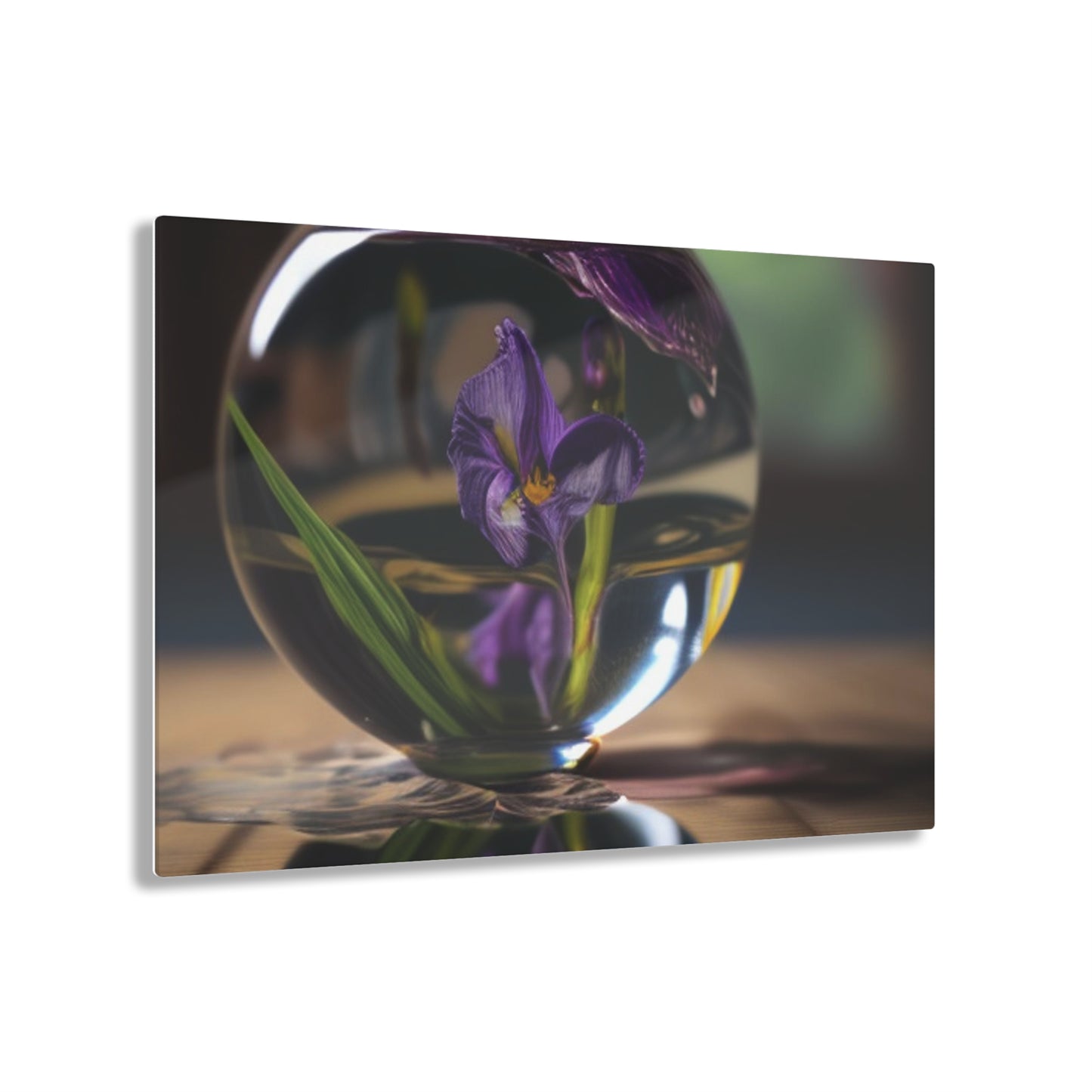 Acrylic Prints Purple Iris in a vase 1