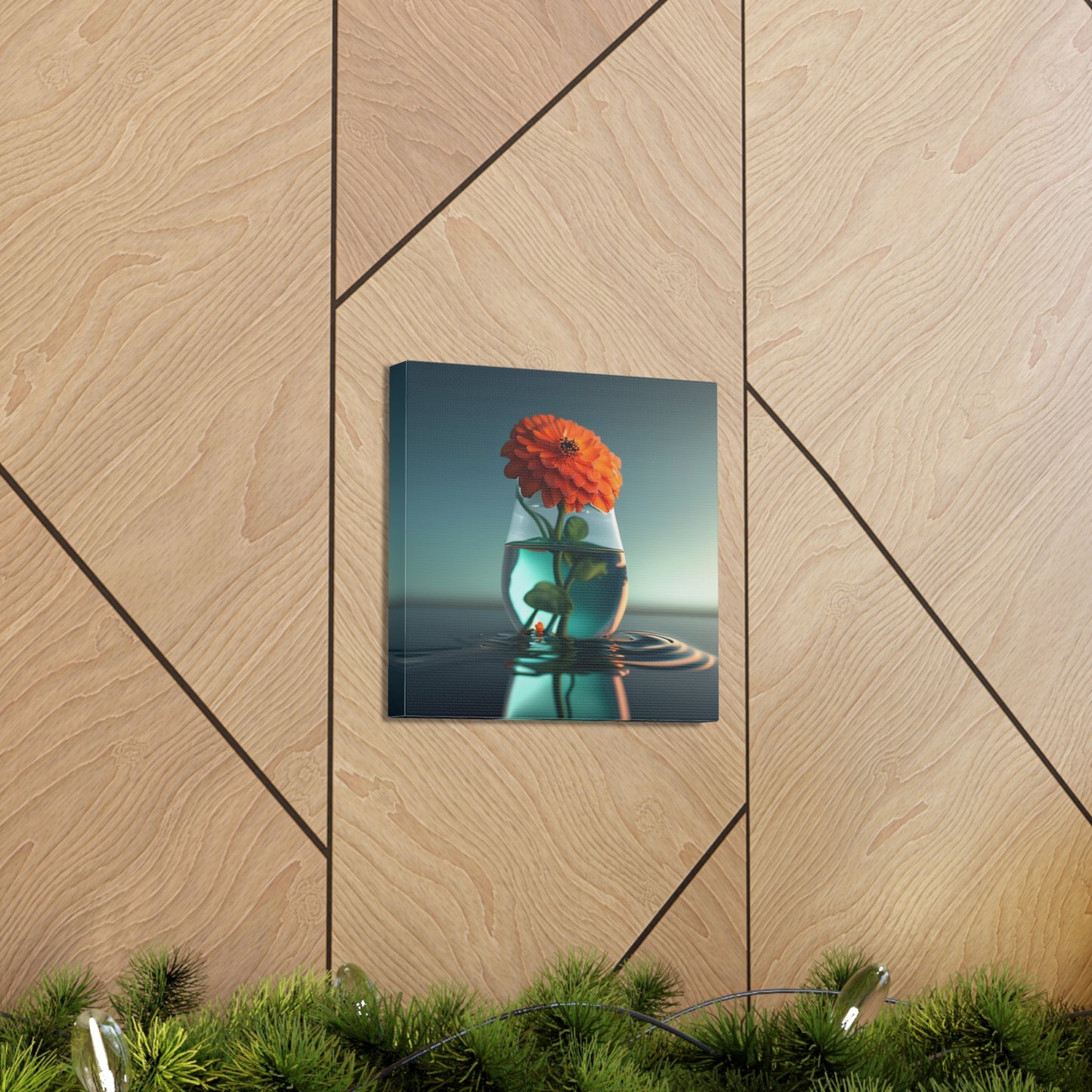 Canvas Gallery Wraps Orange Zinnia 1