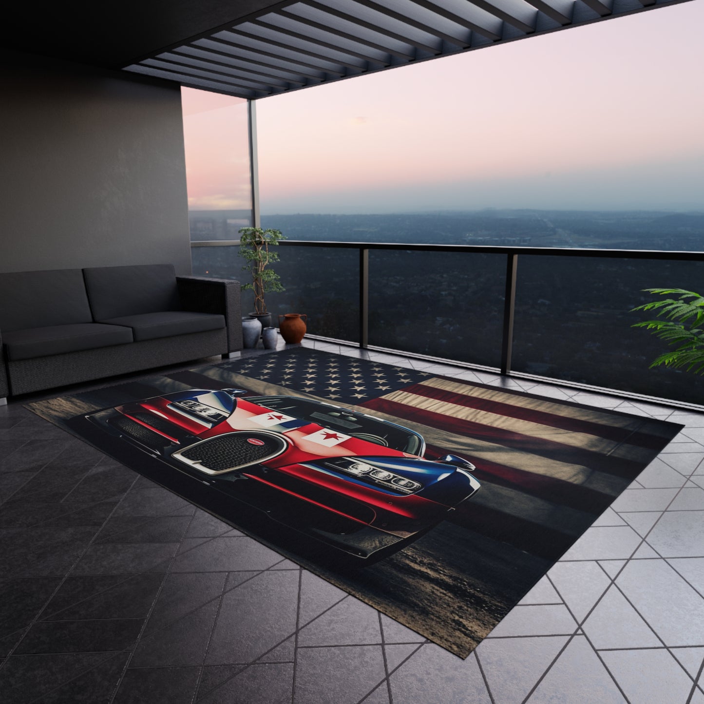 Outdoor Rug  Bugatti American Flag 3