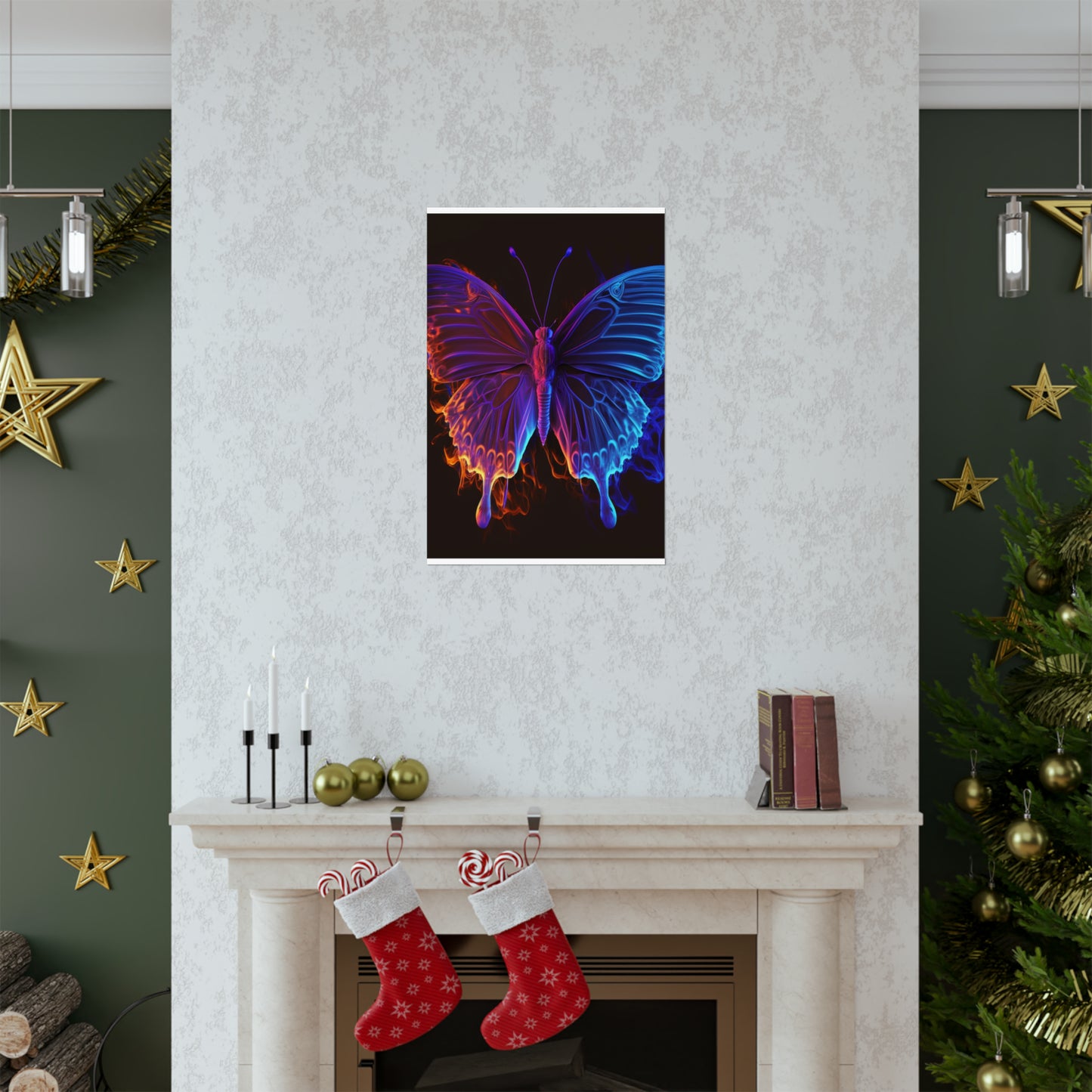 Premium Matte Vertical Posters Thermal Butterfly 1