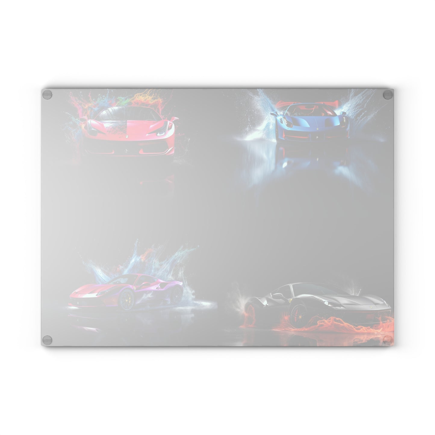 Glass Cutting Board Ferrari Water Splash 5