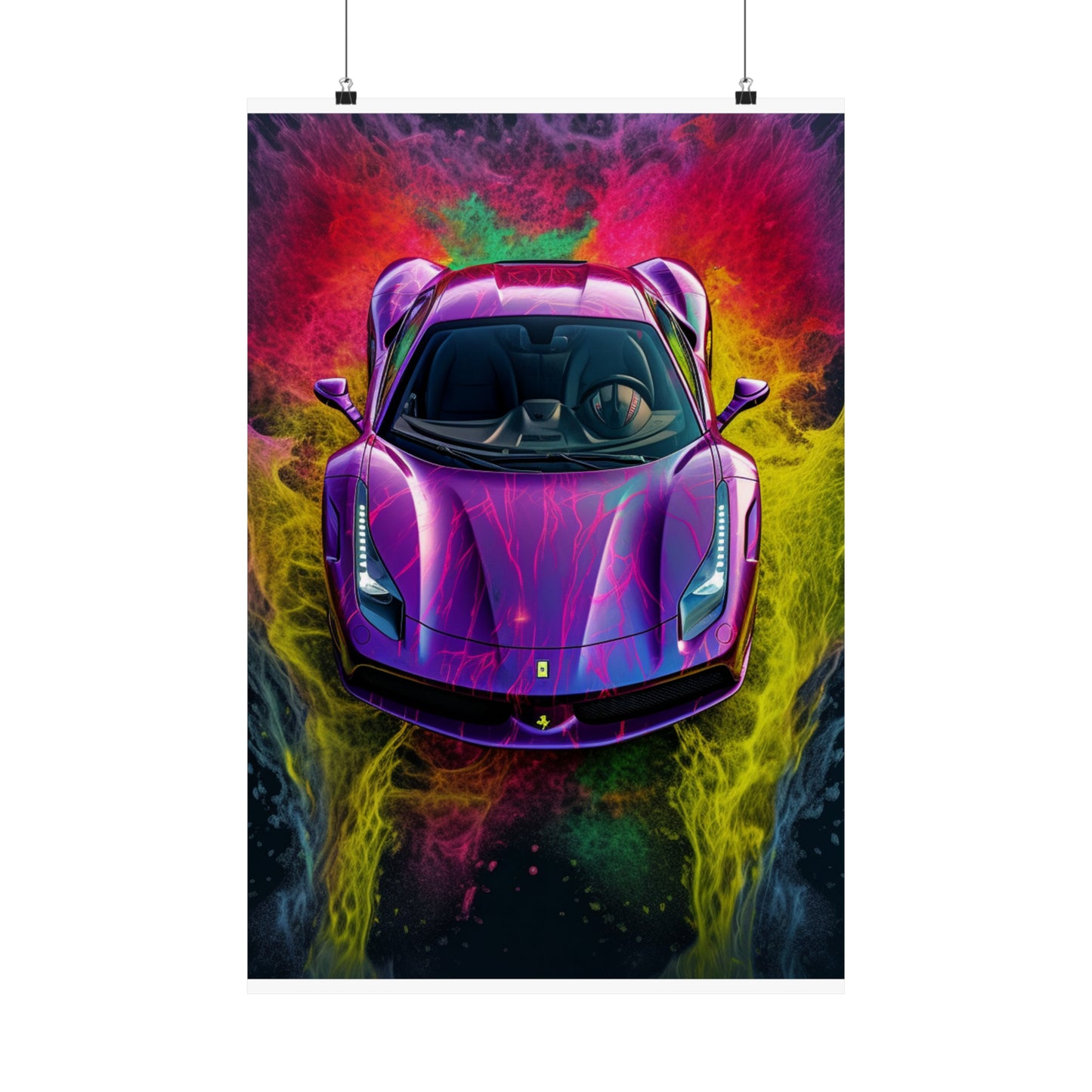 Premium Matte Vertical Posters Farrari Water 3