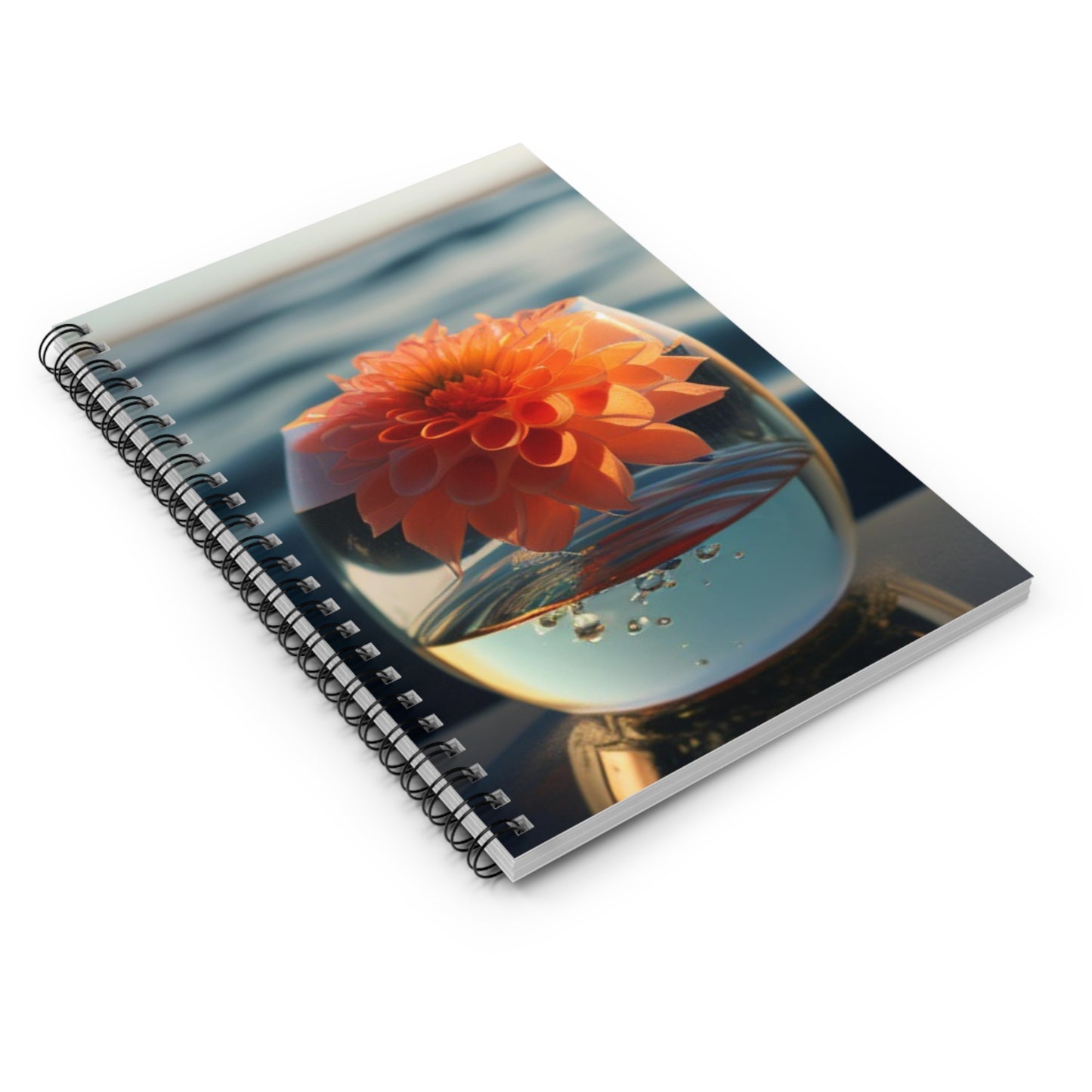 Spiral Notebook - Ruled Line Dahlia Orange 2