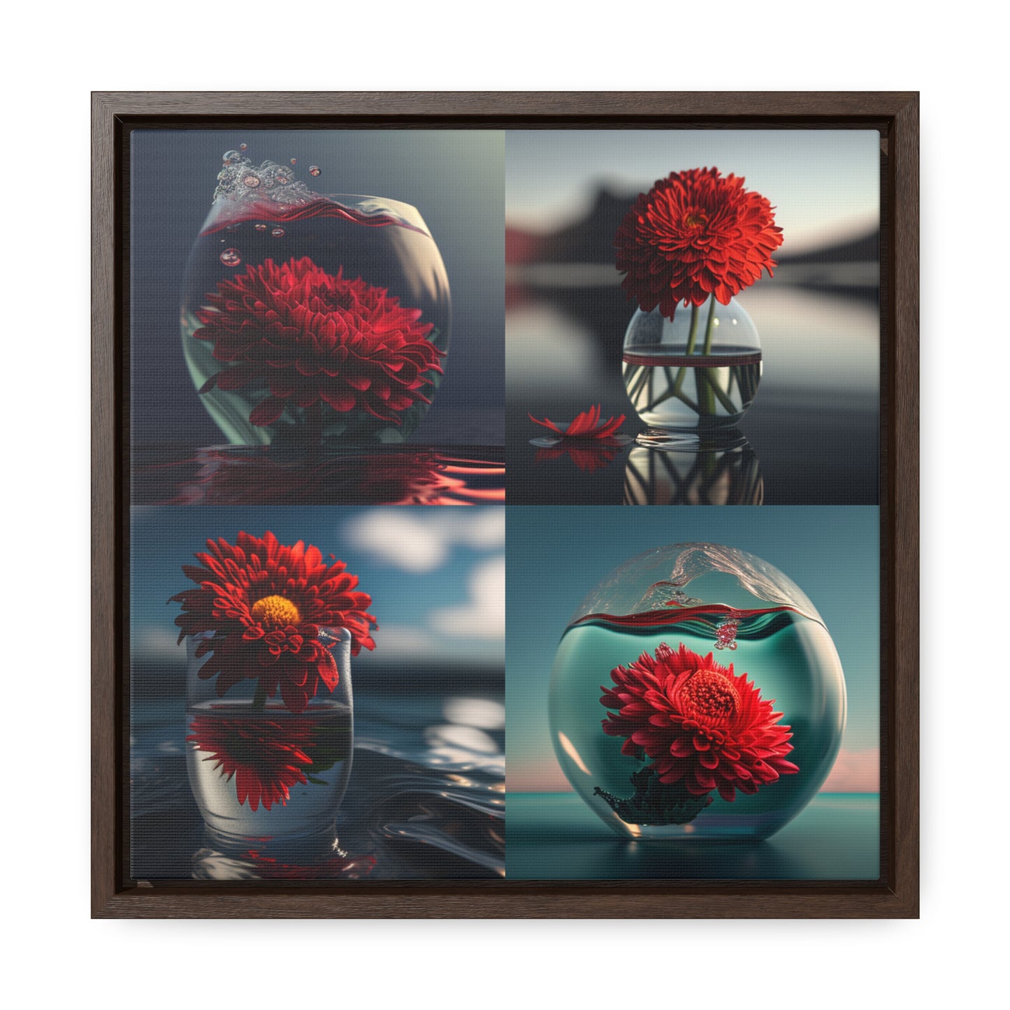 Gallery Canvas Wraps, Square Frame Chrysanthemum 5