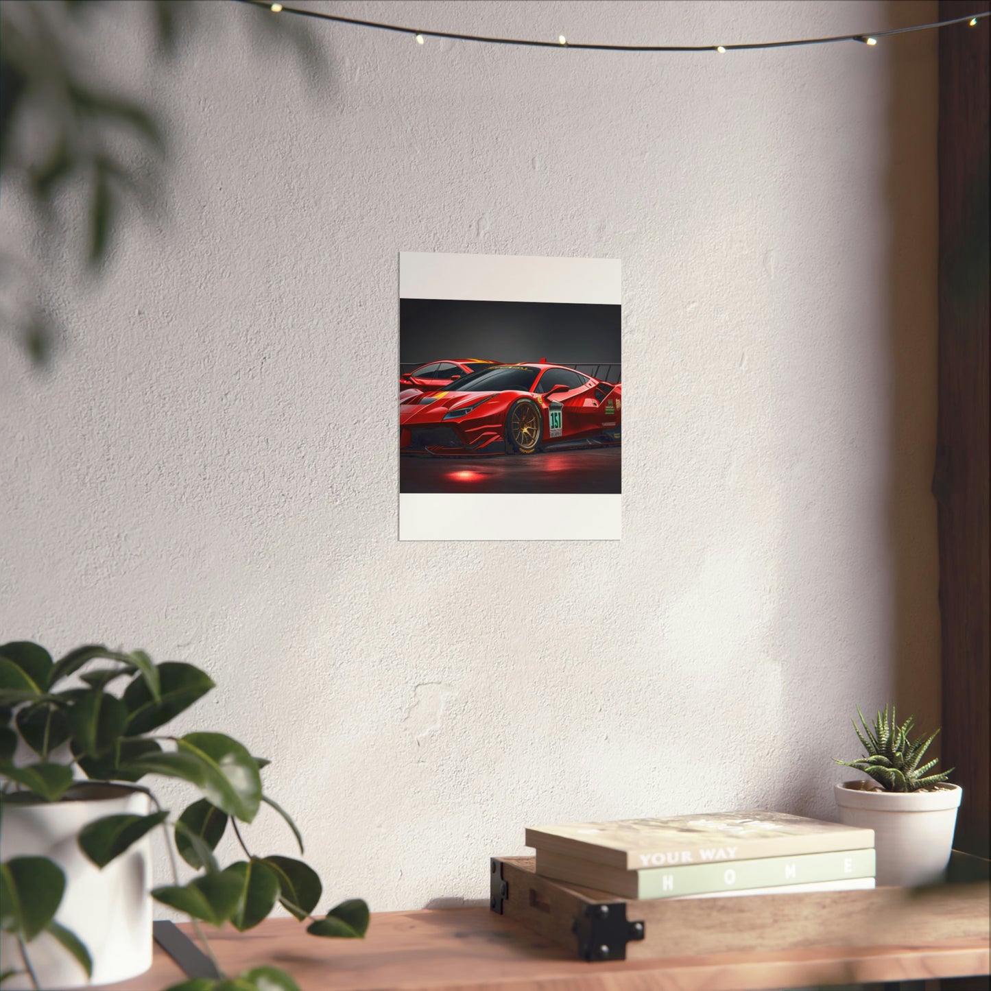 Premium Matte Vertical Posters Ferrari Red 2