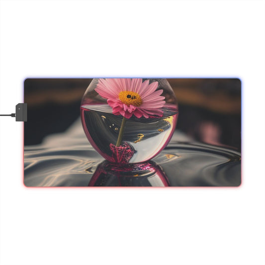 LED Gaming Mouse Pad Pink Daisy 1