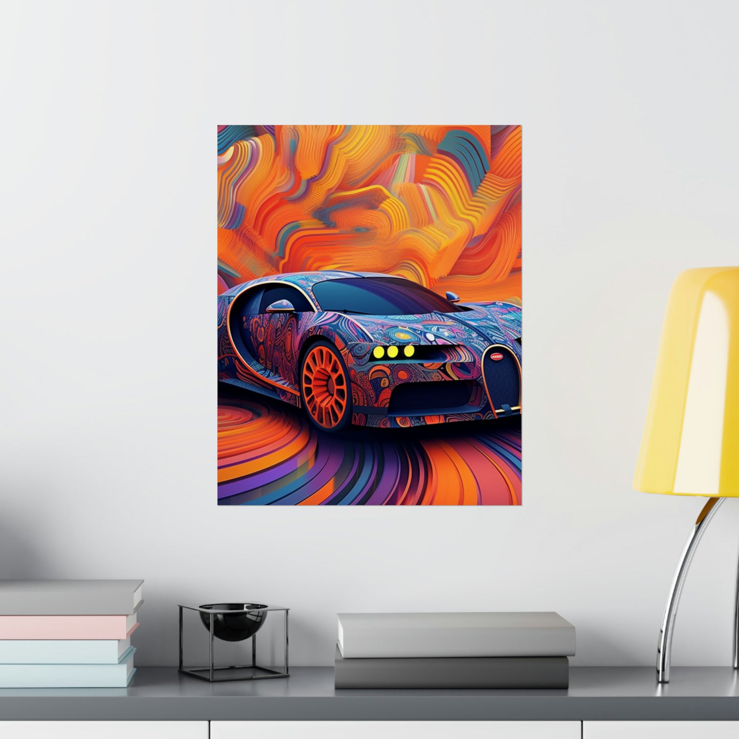 Premium Matte Vertical Posters Bugatti Abstract Concept 4