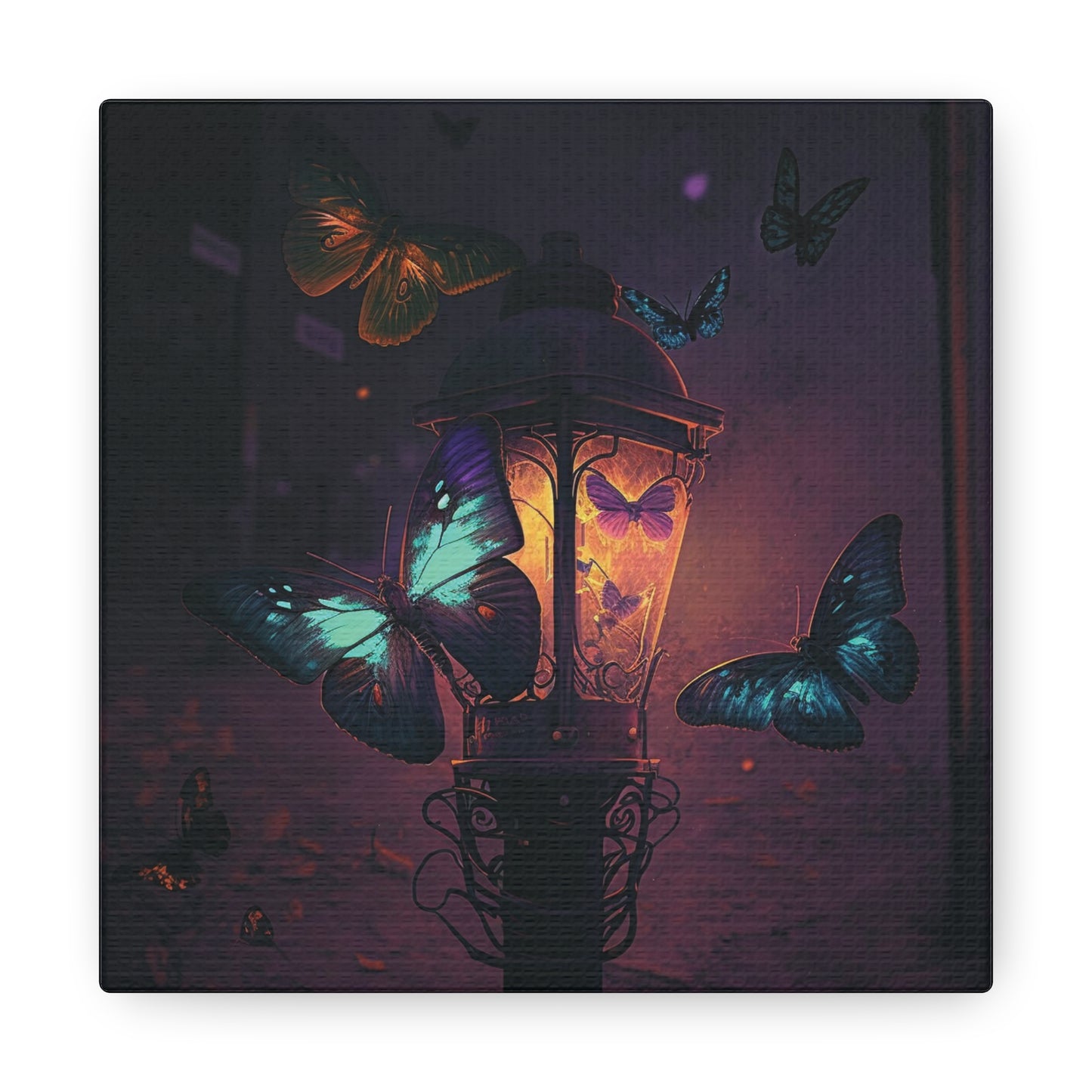 Canvas Gallery Wraps Street Light Butterfly 4