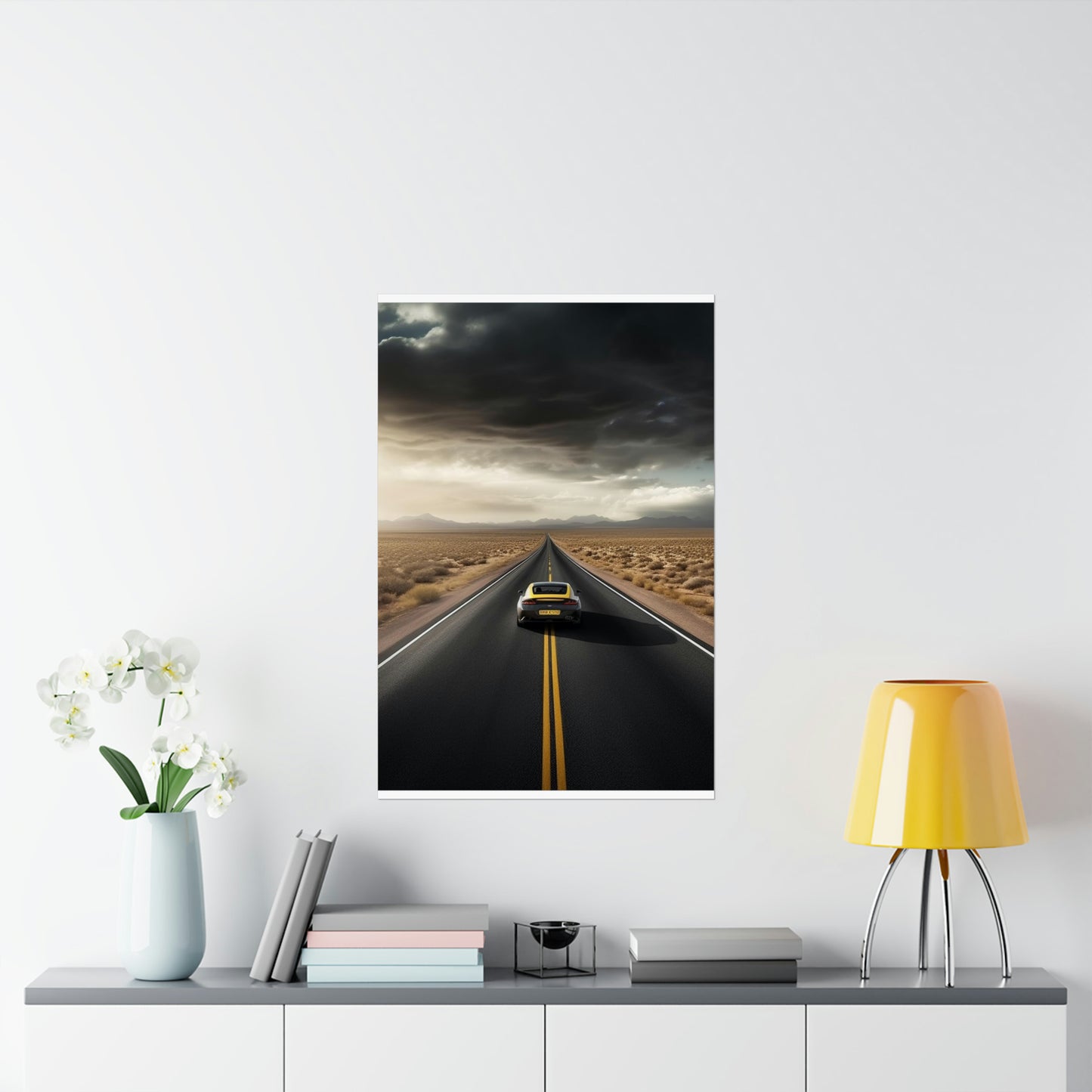 Premium Matte Vertical Posters Ferrari Road 2