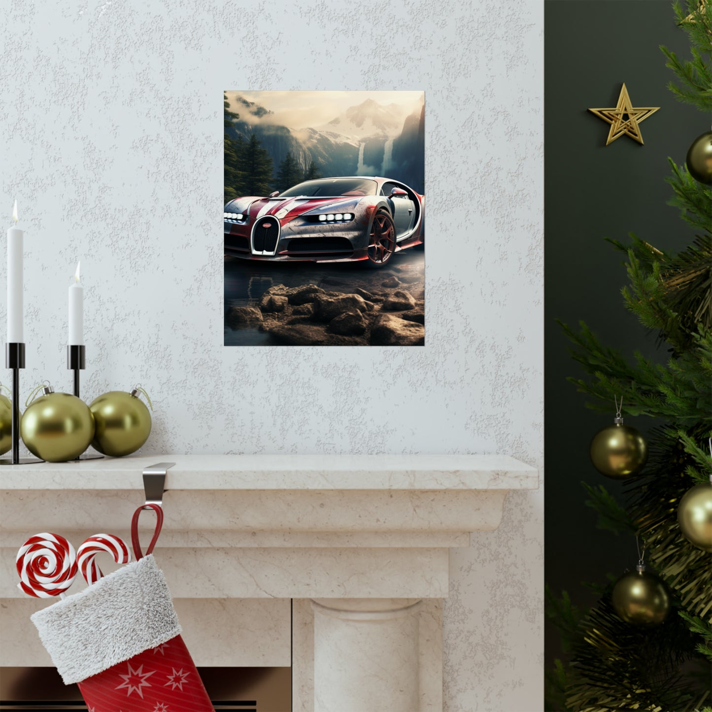 Premium Matte Vertical Posters Bugatti Waterfall 4