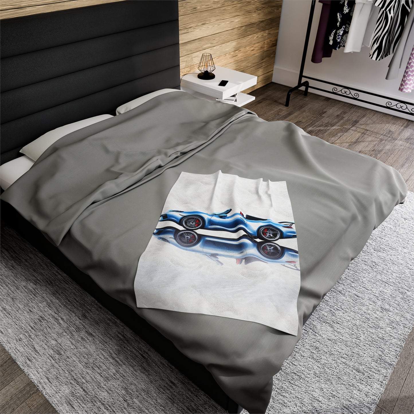 Velveteen Plush Blanket 911 Speedster on water 4