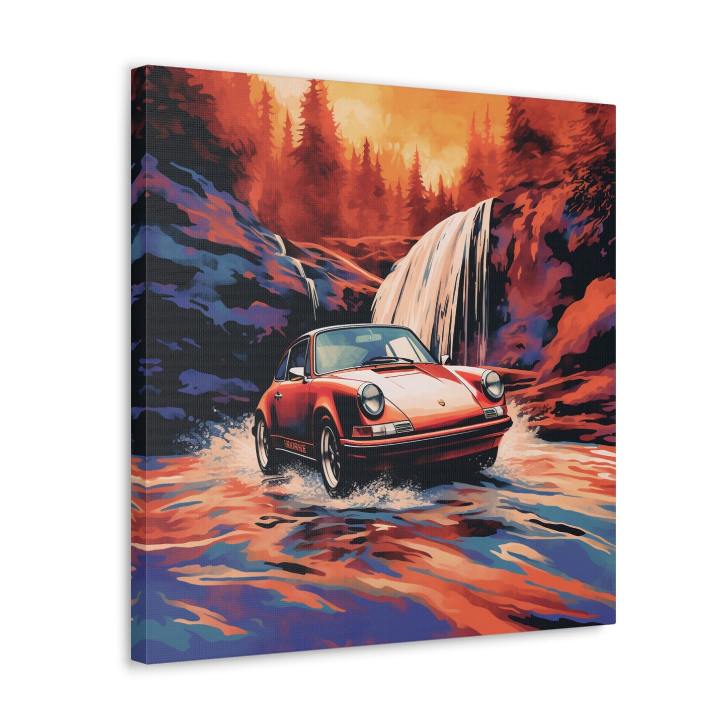 Canvas Gallery Wraps American Flag Porsche Abstract 4