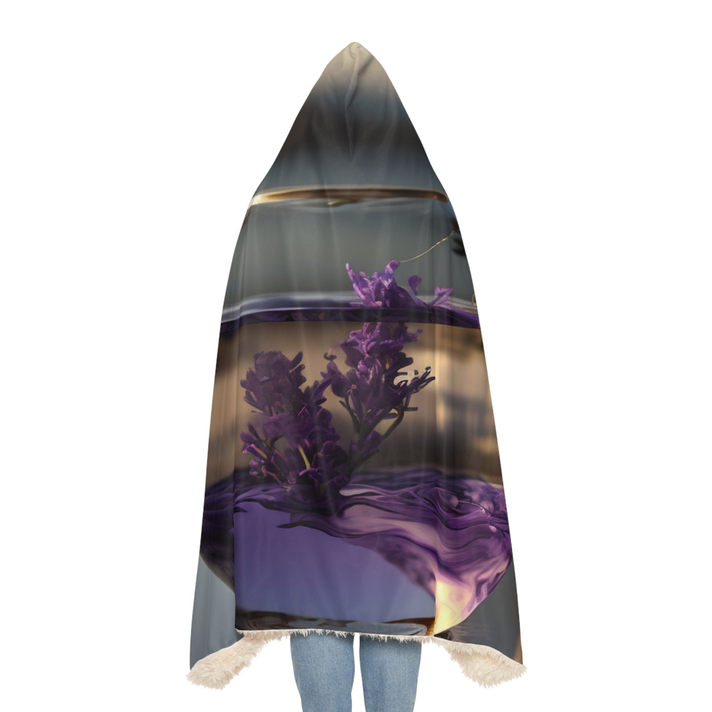 Snuggle Hooded Blanket Lavender in a vase 1