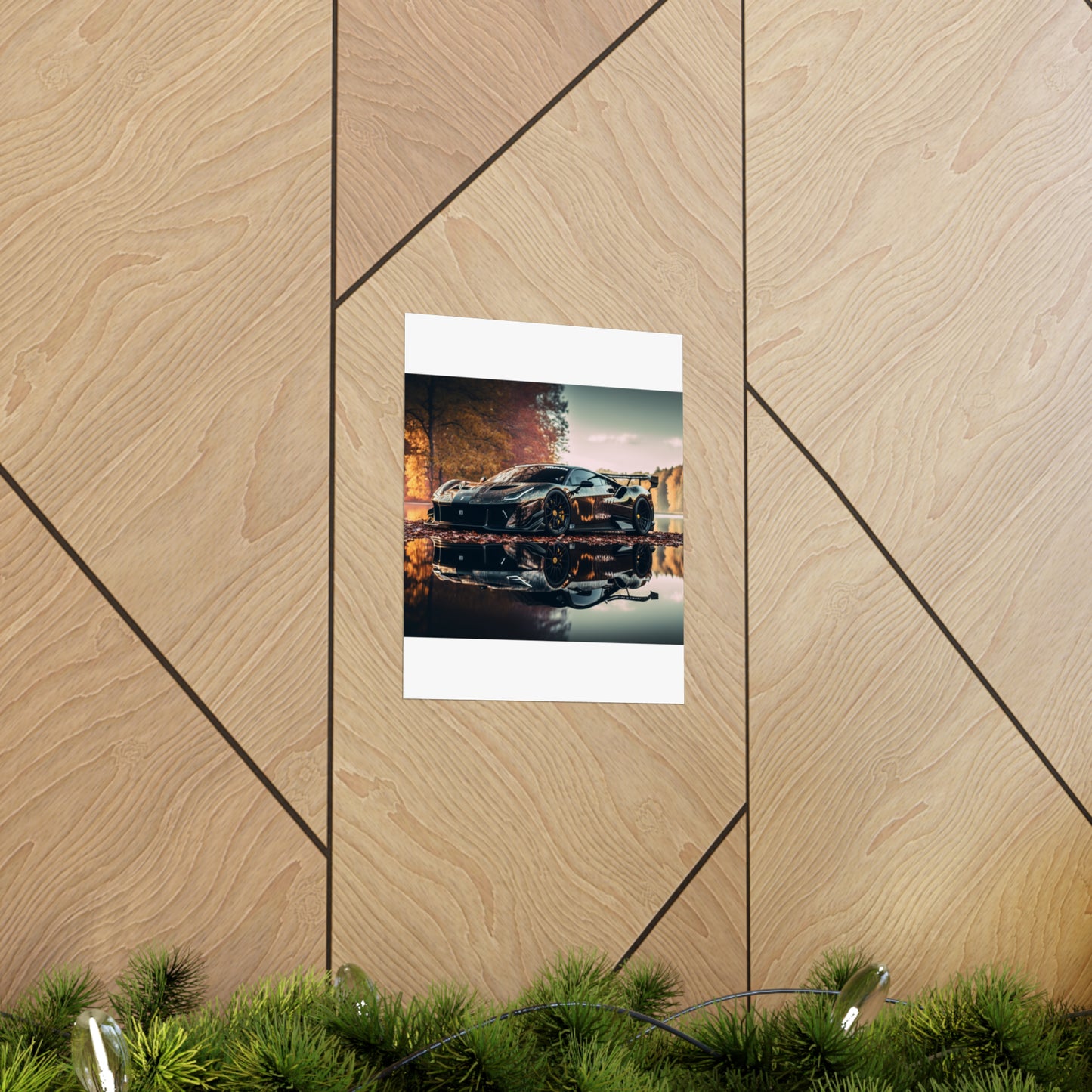 Premium Matte Vertical Posters Ferrari Lake 1