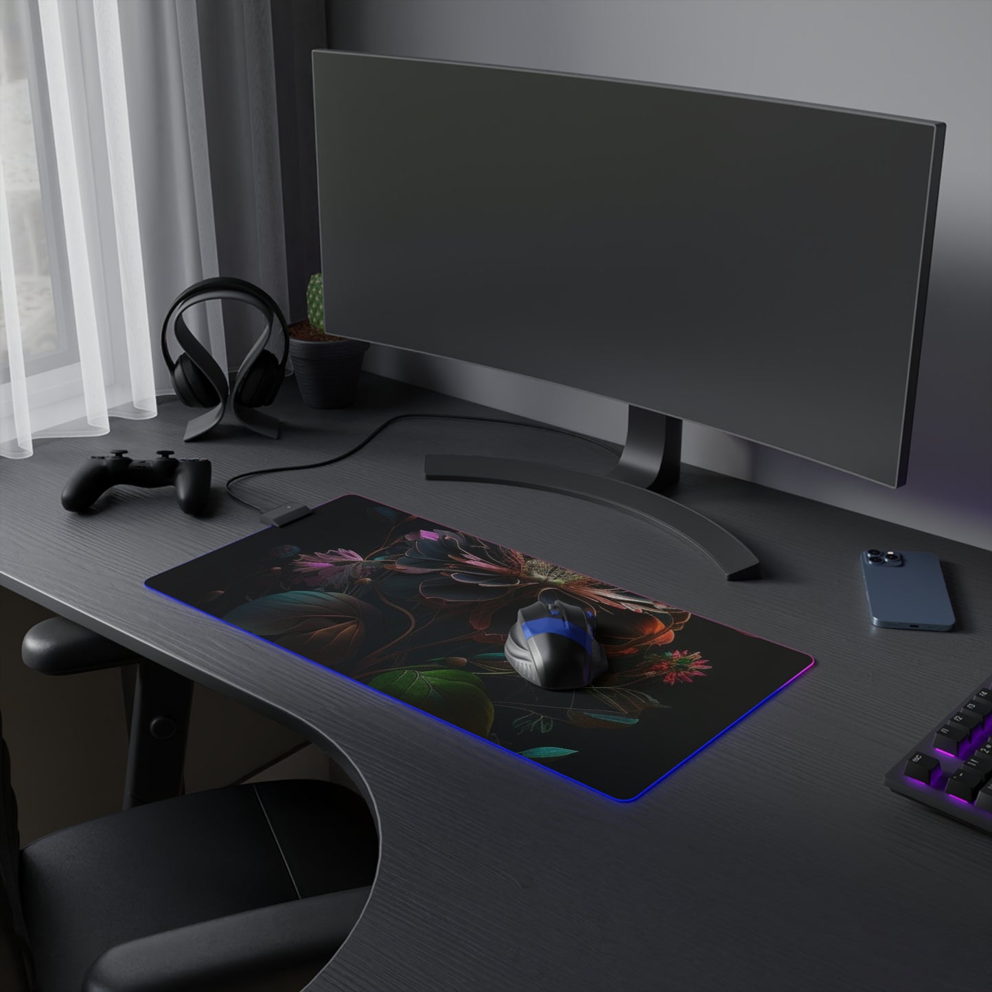 LED Gaming Mouse Pad Flower Arangment 2