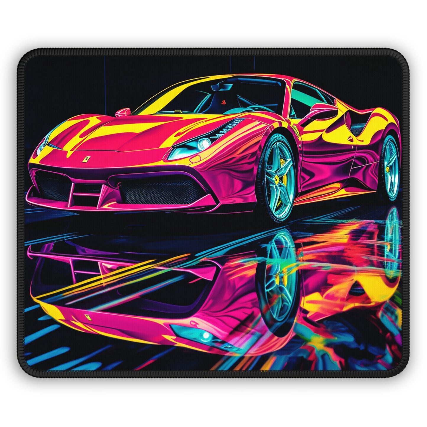 Gaming Mouse Pad  Pink Ferrari Macro 1