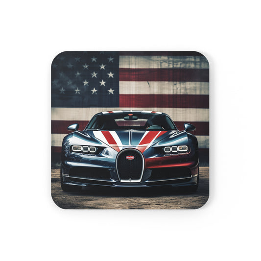 Corkwood Coaster Set Bugatti Flag 2