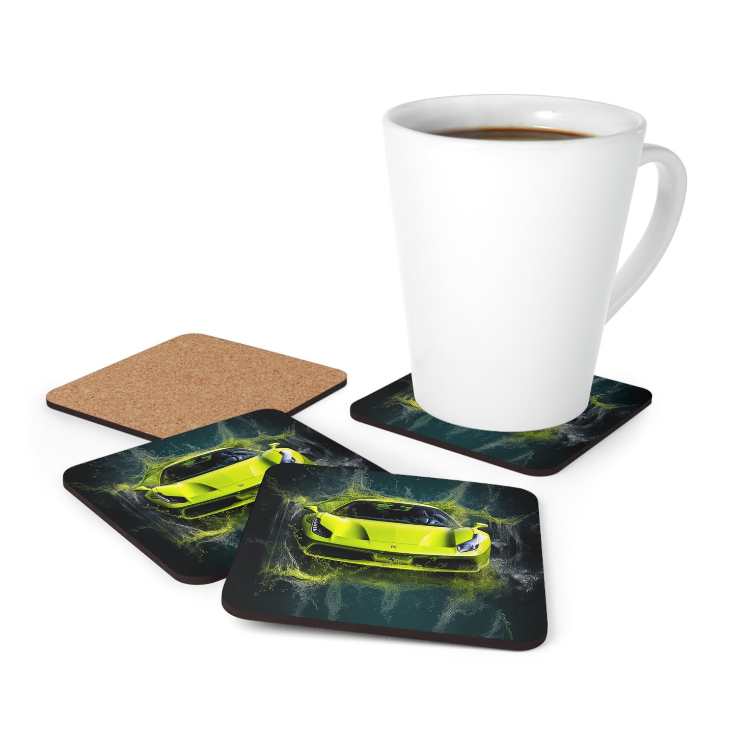 Corkwood Coaster Set Farrari Water 4