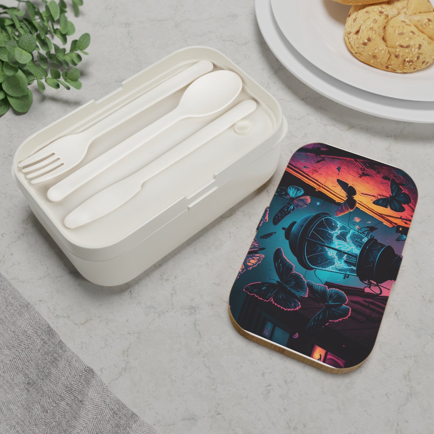 Bento Lunch Box Street Light Butterfly 2