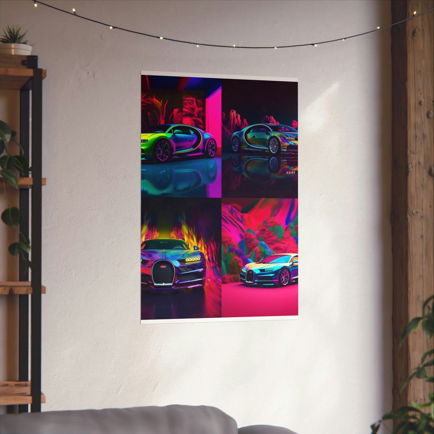 Premium Matte Vertical Posters Florescent Bugatti Flair 5