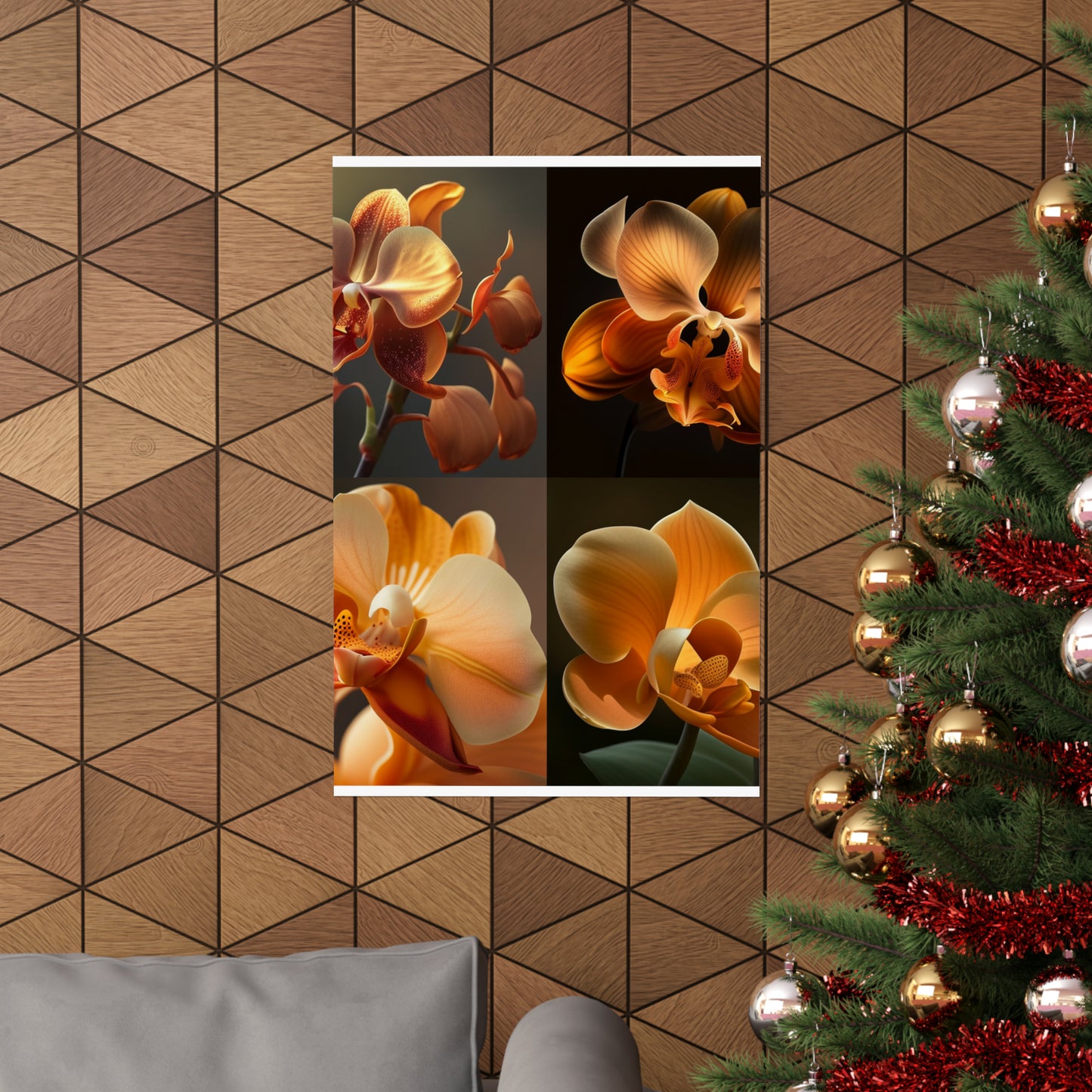 Premium Matte Vertical Posters Orange Orchid 5