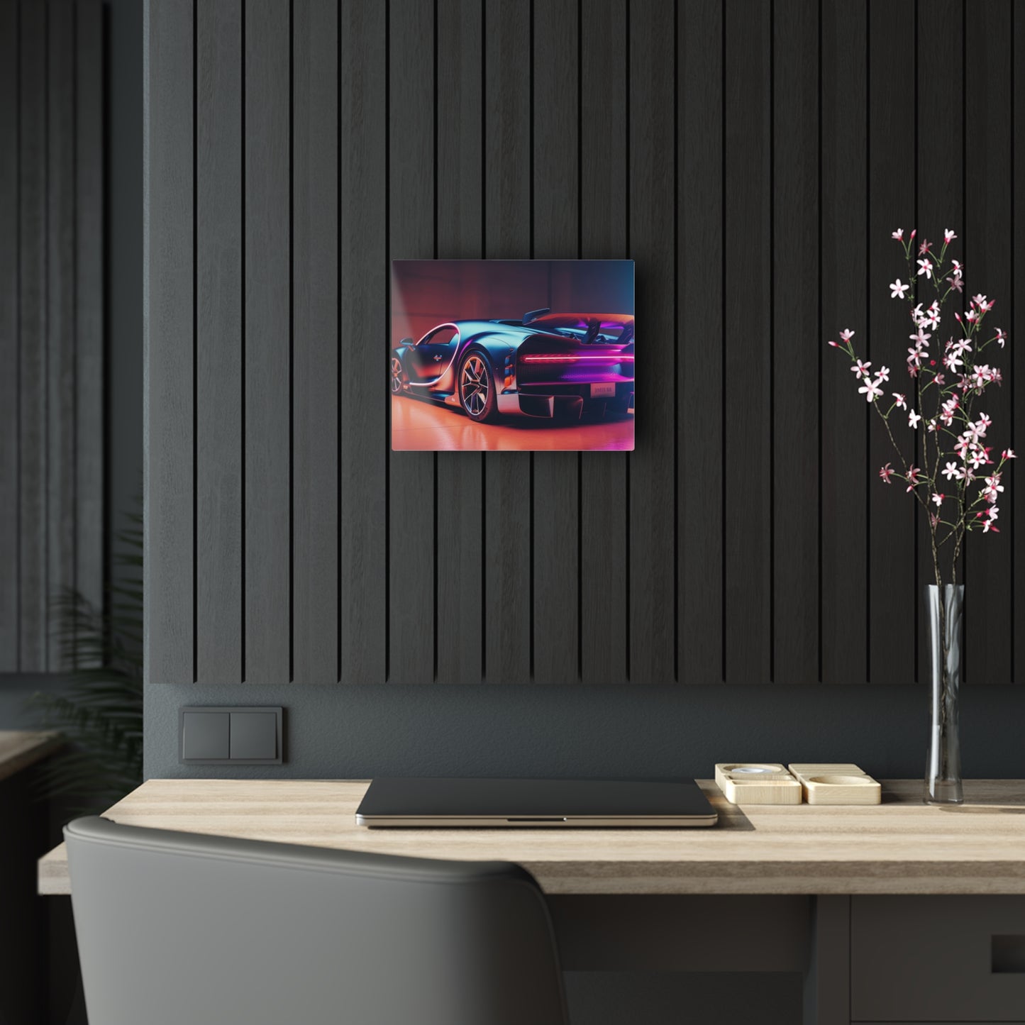 Acrylic Prints Hyper Bugatti Neon Chiron 2