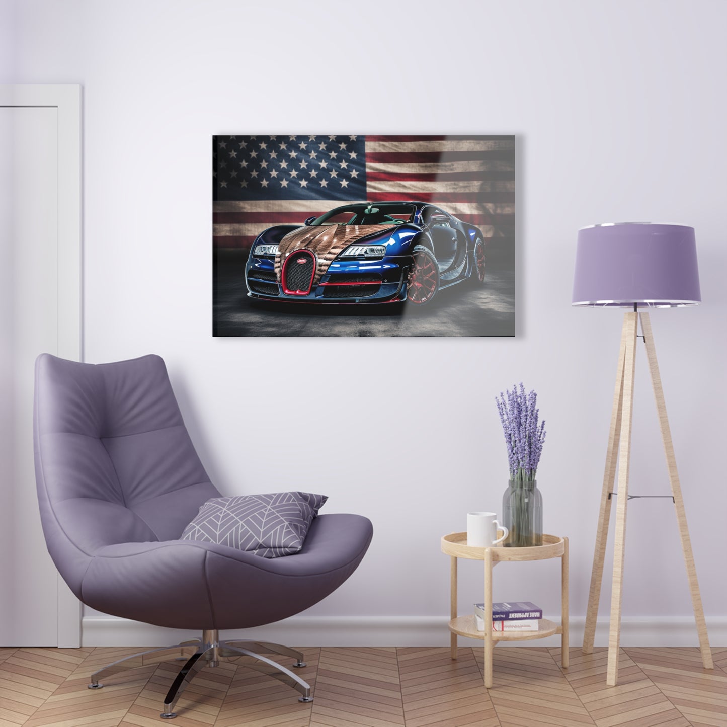 Acrylic Prints Bugatti American Flag 4