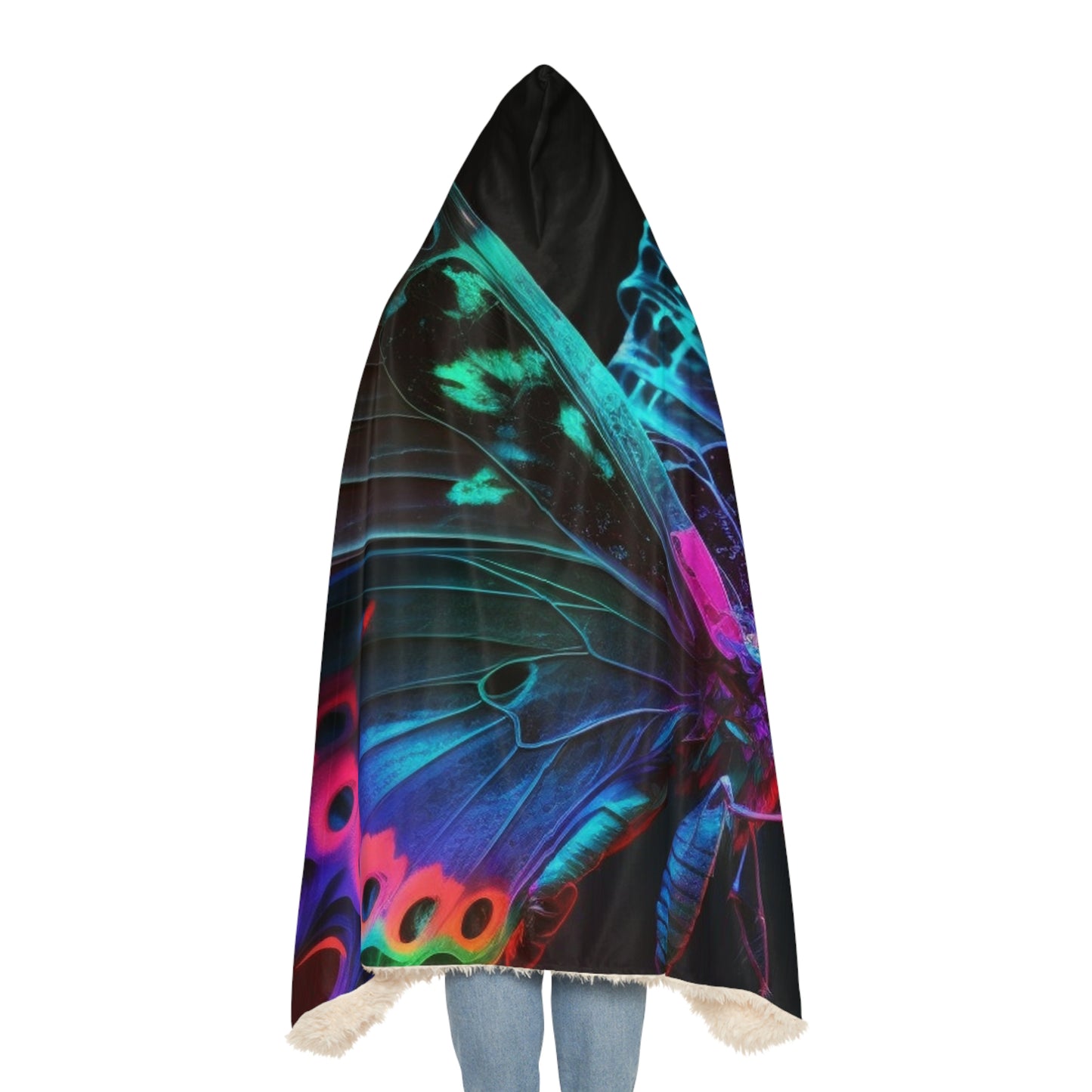 Snuggle Hooded Blanket Raw Hyper Color Butterfly 1