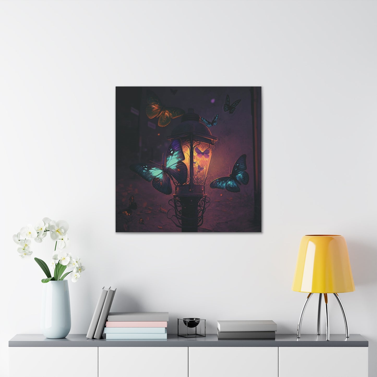 Canvas Gallery Wraps Street Light Butterfly 4